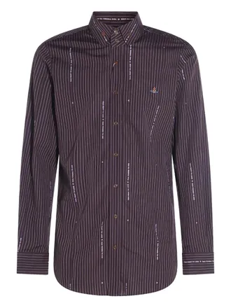 Vivienne Westwood Overhemd met krijtstreep - Bruin