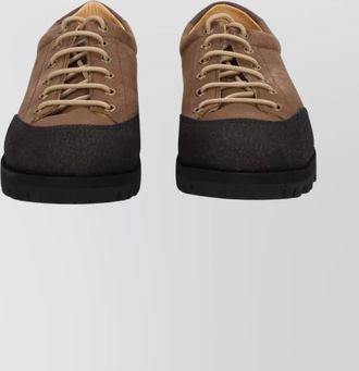 Paraboot round toe low-top loafers with textured sole