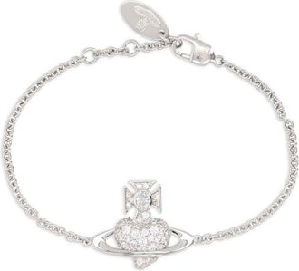 Vivienne Westwood Silver-Tone Chain Bracelet with Planet Charm