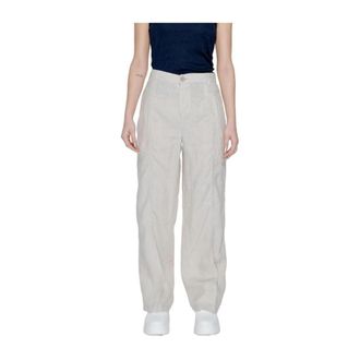 Street One Beige Linnen Bootcut Broek Collectie - Dames - Wijde Broeken - Beige - L L32 - Linnen - Broeken