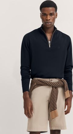 Bugatti Herren Gebreide troyer met opstaande kraag