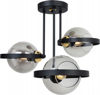 OEM L&aacute;mpara Colgante Moderna De Cristal Anillo De Grafito