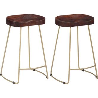 vidaXL Taburetes De Cocina Gavin 2 Unidades Madera Maciza De Mango Vidaxl