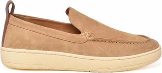 Lanvin Beige Suede Slipper Loafers