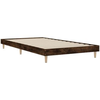 vidaXL Bed Frame without Mattress Smoked Oak 90x200 cm Engineered Wood vidaXL