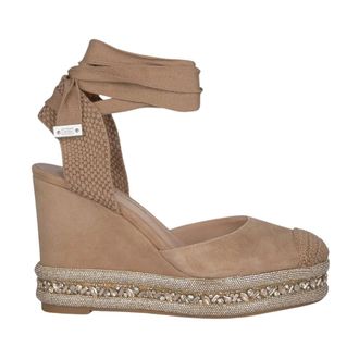 Alma En Pena Wedges, female, Brown, 5 UK, Glitter Wedge Sandal