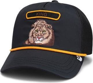 Goorin Brothers Lion Embroidered Patch Trucker Hat in Void at Nordstrom Rack