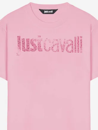 Just Cavalli Womens Cotton T-Shirt Pink T-Shirts & Jerseys