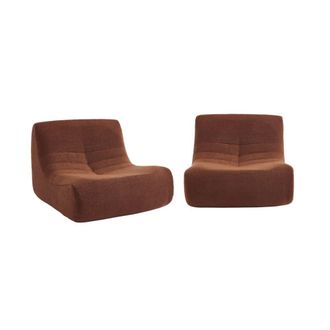 Sweeek Sof&aacute; envasado al vac&iacute;o modular de borreguito texturizado, 2 plazas