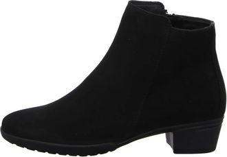 Hartjes Dames Leren Enkellaarzen - Dames - Laarzen met Hak - Zwart - 41 1/2 EU - Leer - Schoenen