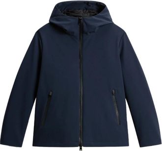 Woolrich Blauwe Pacific Softshell Jas - Heren - Winterjassen - Blauw - M - Jassen