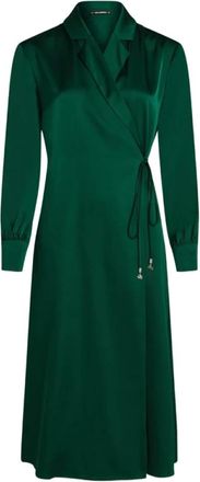 Karl Lagerfeld Abito a portafoglio in raso - - Dresses - Donna - Verde - XS