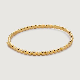 Monica Vinader Gold Nura Teardrop Bangle