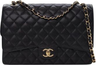 Chanel 2019 Maxi Classic Caviar Double Flap shoulder bag - Black