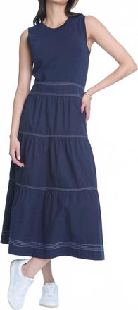 Elliott Lauren Stitch Fit Dress In Navy