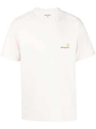 Carhartt Work in Progress logo-embroidered organic cotton T-shirt - unisex - Organic Cotton - S - Neutrals