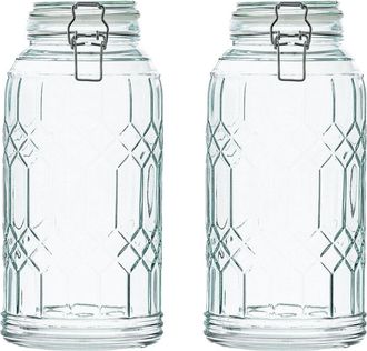 10 Strawberry Street Set Of 2 Bleeker Large Glass Canisters
