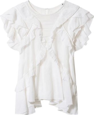 Isabel Marant Nalou ruffled top - White