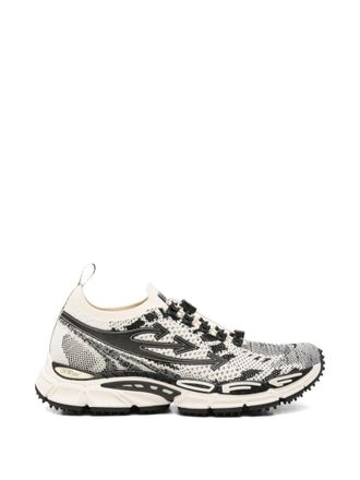 Off-white Brown Solid Sneakers