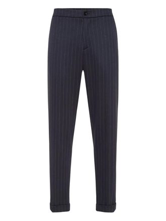 Billionaire Boys Club pinstripe-pattern trousers - men - Viscose/Polyester/Elastane/Cotton/Polyester - 54 - Blue