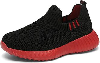 Generic ZBDP Kids Shoes Boys Running Sport Children Socks Sneakers Big Girls Breathable Mesh School Soft Sole Casual Walking Tenis Red