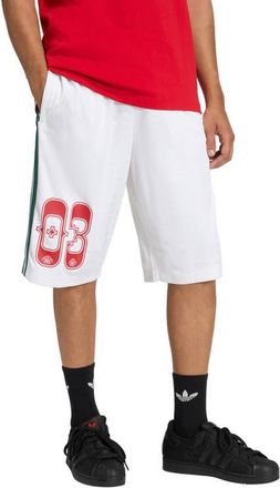 adidas The Shorts Roses Drawstring Soccer Shorts in White/Collegiate Green/ at Nordstrom, Size X-Large