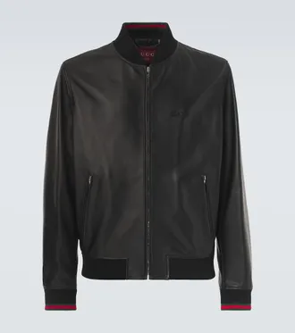 Gucci Leather bomber jacket