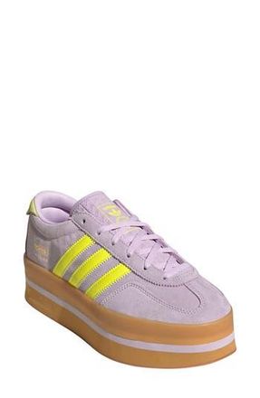adidas Gazelle Stack Platform Sneaker in Ice Lavender/Yellow/Gum at Nordstrom Rack, Size 8