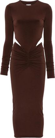 Andamane Heloise Cut-out Ruched Midi Dress