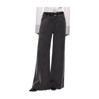 Pinko Pinko, Dames, Broeken, Zwart, Maat: S Viscose