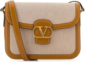 Valentino Garavani Two-Tone Canvas And Leather 9To5 Shoulder Bag