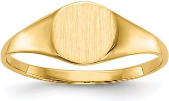 Diamond2Deal 14k Yellow Gold Closed Back Signet Ring
