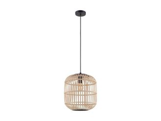 Eglo Eglo - Suspensi&oacute;n 1x E27 Max 28 W, Madera Natural Hanoi Diam. 35 Cent&iacute;metros