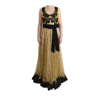 Dolce & Gabbana Dames, Jurken, Geel, Maat: S Katoen