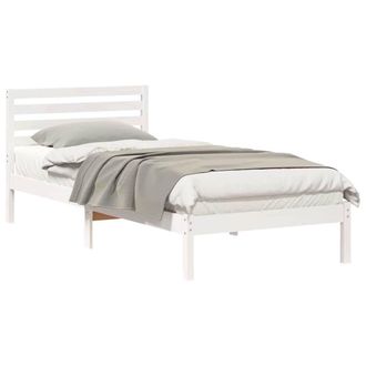Berkfield Home Elegant with Headboard White 90 x 220 cm Solid pine wood