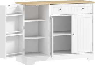 HOMCOM Aparador de cocina 105x40x83 cm blanco