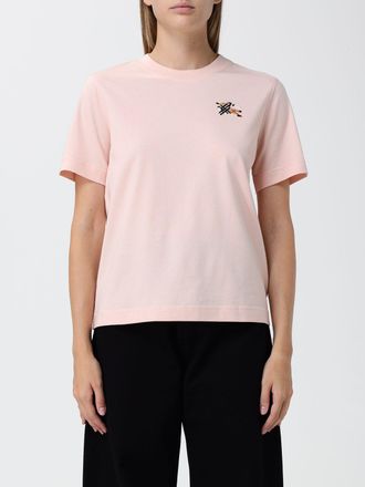Burberry T-shirt in cotone con logo Equestrian Knight ricamato