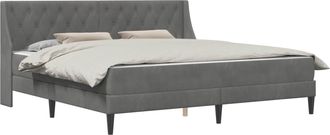 vidaXL Estructura De Cama Con Colch&oacute;n Gris Oscuro 200 X 200 Cm Vidaxl