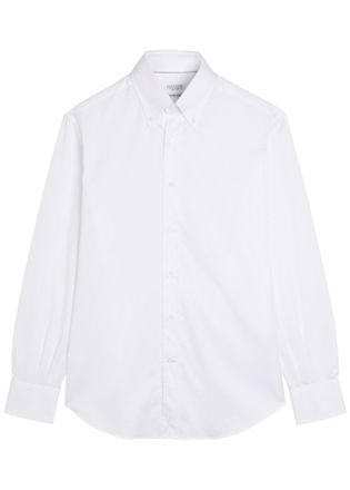 Brunello Cucinelli Cotton-poplin Shirt - White - XL