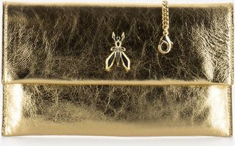 Patrizia Pepe Pochette in pelle solar gold
