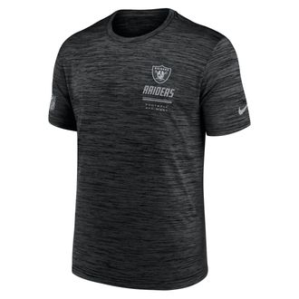 Nike Las Vegas Raiders Sideline Team Issue Velocity Nike Mens Dri-FIT NFL T-Shirt in Black | 02ER00A8D-7VD