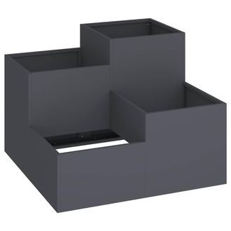 vidaXL Maceta Para Jard&iacute;n Antracita 100 X 100 X 60 Cm Acero Vidaxl