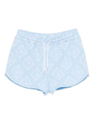 Casablanca Shorts met trekkoord en patroon - Blauw