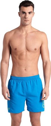 Arena Badeshorts ARENA FUNDAMENTALS ARENA LOGO BOXER R, Herren, Gr. XXL, N-Gr, blau (blau lake, so), Obermaterial: 100% Polyester, Badehosen Badeshorts, Sch