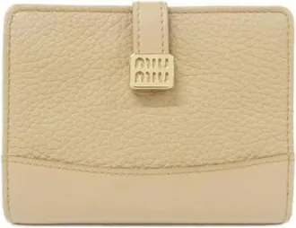 Miu Miu Pre-owned Wallets, female, Beige, Size: ONE SIZE Pre-owned Wallet (bi-fold)