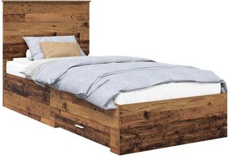 vidaXL Estructura De Cama Con Cabecera Madera Vieja 90 X 190 Cm Vidaxl