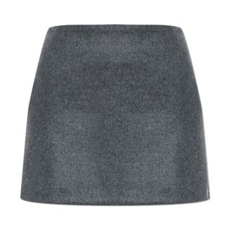 Sportmax Sportmax, Short Skirts, female, Gray, Size: S Wool skirt Poggio