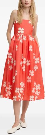 Stine Goya Abito midi Yanina a fiori - Rosso