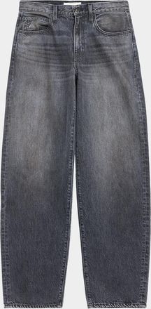 Slvrlake Denim Hailey Leather-Pocket Wide-Leg Jeans