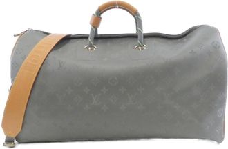 Louis Vuitton Gris Canvas Boston Bag (Pre-Owned)